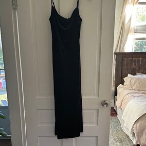 Elegant Black Velvet Dress